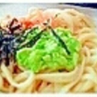 塩麹で♡アボ+エビのサラダうどん